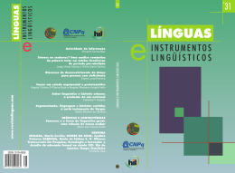 capa edicao31 - Revista Línguas e Instrumentos Linguísticos