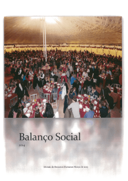 Balanço Social 2014 - Câmara Municipal de Mafra