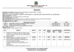 Relatorio PP (RP) 043-13 - Material Agricola - Alegre-ES