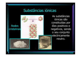 Substâncias iónicas