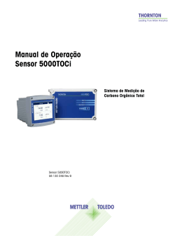 Manual de Operação Sensor 5000TOCi