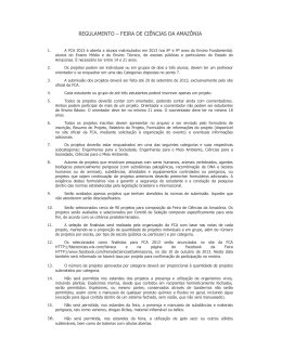 REGULAMENTO – FEIRA DE CIÊNCIAS DA AMAZÔNIA 16.