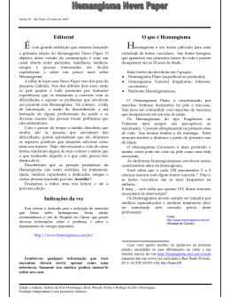 Hemangioma News Paper - Edição 1