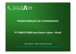 PT-TM06-ETRS89 para Datum Lisboa – IGeoE