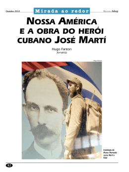 NOSSA AMÉRICA E A OBRA DO HERóI CUBANO JOSÉ