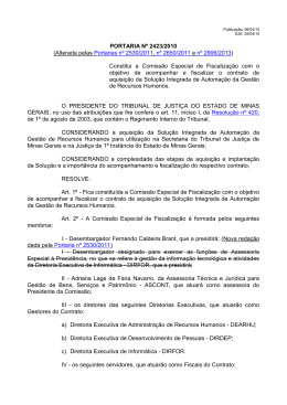 PORTARIA Nº 2423/2010 - Tribunal de Justiça de Minas Gerais