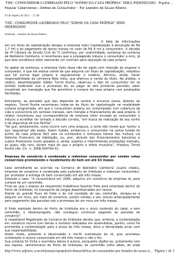 TJSC: Consumidor ludibriado pelo ?sonho da casa própria?