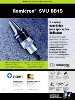 Romicron® SVU BB1S - Industrias Romi S.A.