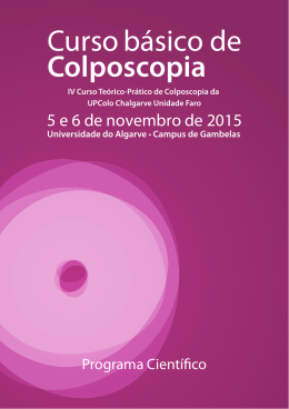 Curso básico de Colposcopia - Sociedade Portuguesa De