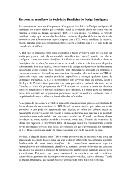 Resposta ao manifesto da Sociedade Brasileira do