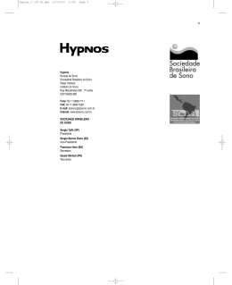 I Consenso Brasileiro de Insônia 3 Hypnos Revista de