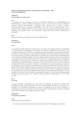 Estatuto SBAO - Sociedade Brasileira de Administração em