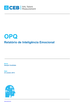 OPQ Relatório de Inteligência Emocional