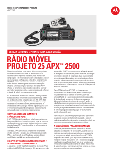 rádio móvel projeto 25 apx™ 2500