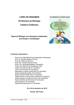 Livro de Resumos 2010 - Universidade Católica de Santos