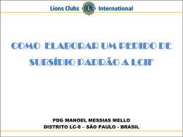 Parte 1_Requisitos Básicos - Lions Clube Distrito LC11