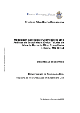 Cristiane Silva Rocha Damasceno Modelagem Geológica e