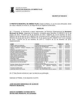 Decreto Nº 683/2014. - Portal da Prefeitura Municipal de Simões Filho