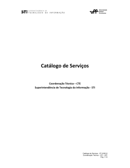 Acesse ao catálogo de serviço na íntegra em pdf.
