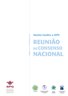 Vacina Contra o HPV Reunião de Consenso nacional