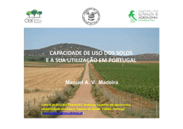 capacidade de uso dos solos e a sua utilização em portugal