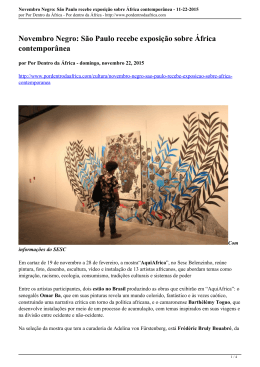 Novembro Negro: São Paulo recebe exposição sobre África