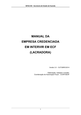 manual da empresa credenciada em intervir em ecf