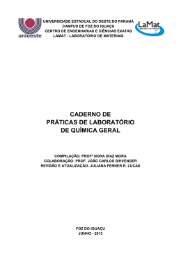 caderno de práticas de laboratório de química geral