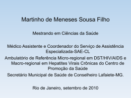 Martinho de Meneses Sousa Filho - Cosems-MG