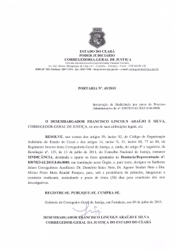 Portaria nº 45/2015 - TJ/CE - Tribunal de Justiça do Estado do Ceará