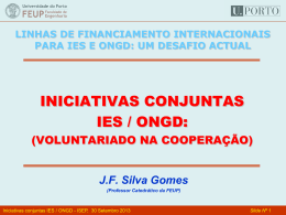 Apresentação Eng. Silva Gomes (FEUP)