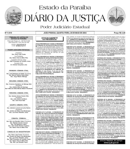 Diario da Justi a 29-05-2001 - Tribunal de Justiça da Paraíba