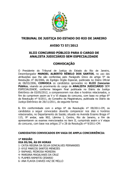 Aviso TJ 57/2012 - Tribunal de Justiça do Estado do Rio de Janeiro