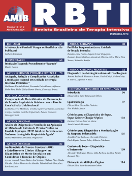 RBTI Vol 16 nº 02 Abril/Junho 2004 - Revista Brasileira de Terapia