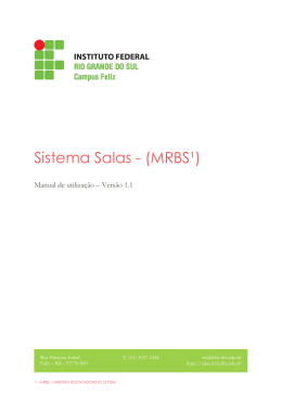 Sistema Salas - (MRBS¹)