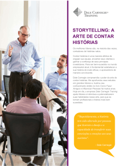 storytelling: a arte de contar histórias