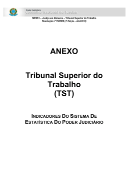 TRIBUNAL SUPERIOR DO TRABALHO
