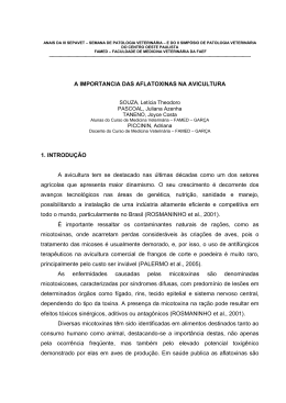 A Importância das Aflatoxinas na Avicultura Letícia Theodoro