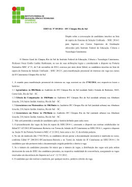 EDITAL Nº 05/2014 - Instituto Federal Catarinense