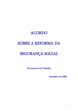 O sistema de protecção social português encontra