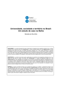 Universidade, sociedade e território no Brasil: Um estudo de