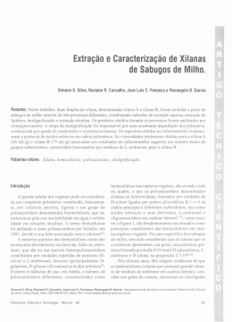 Extração e Caracterização de Xilanas de Sabugos de Milho.