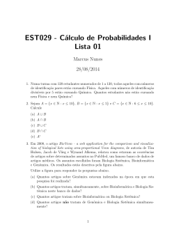 EST029 - Cálculo de Probabilidades I Lista 01