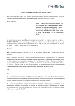 Portaria Interministerial MDIC/MCTI n.º 318/2014
