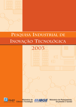 IBGE. PINTEC 2003
