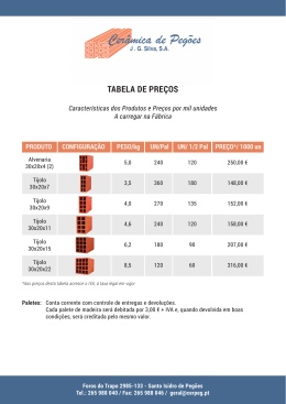 Ver Tabela de Preços Tijolos 2014