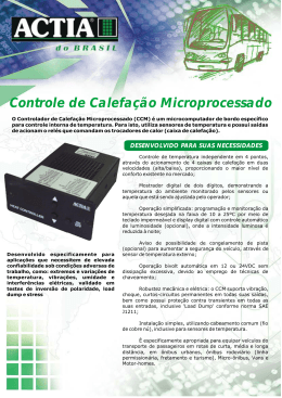 Controle de Calefação Microprocessado