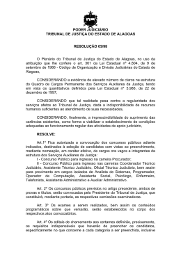 Resolução nº 03-98 - Tribunal de Justiça do Estado de Alagoas