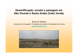 Desertificação, erosão e paisagem em São Vicente e Santo Antão