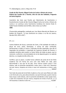 TT, Orfanológicos, Letra C, Maço 28, nº 10 Conde de São Vicente